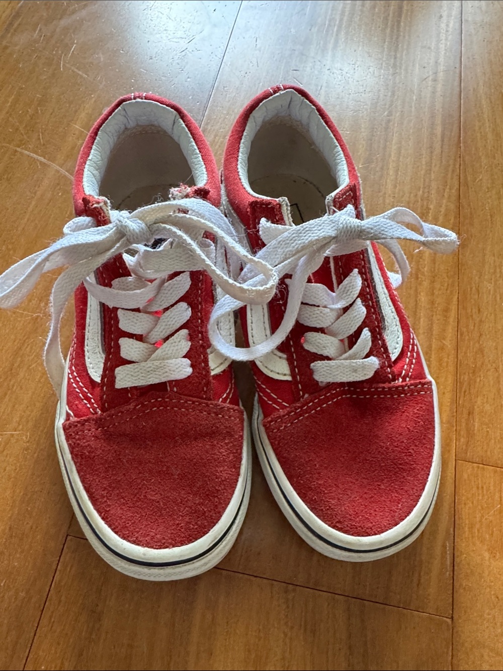 Vans Kids Red Suede & Canvas Lace-Up Sneakers